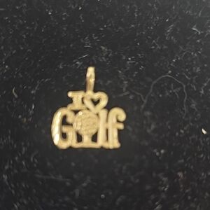 Charming Gold Golf Pendant